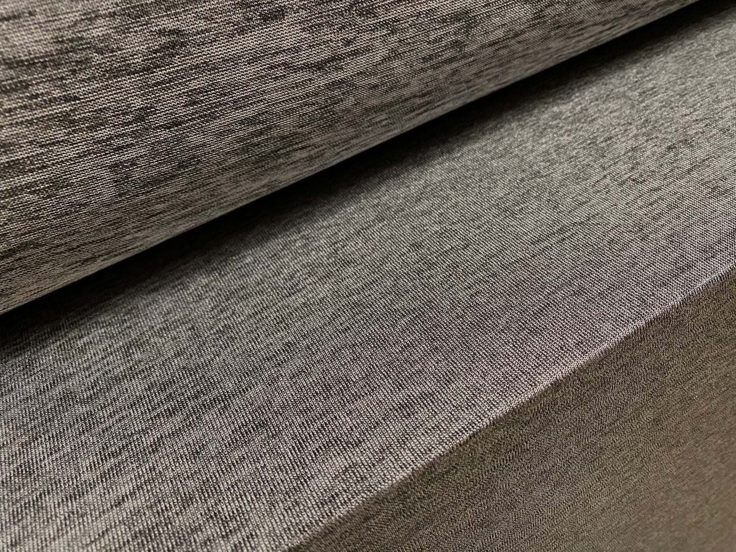 Stretch spandex melange single jersey fabric, per metre - grey marl with metallic shimmer