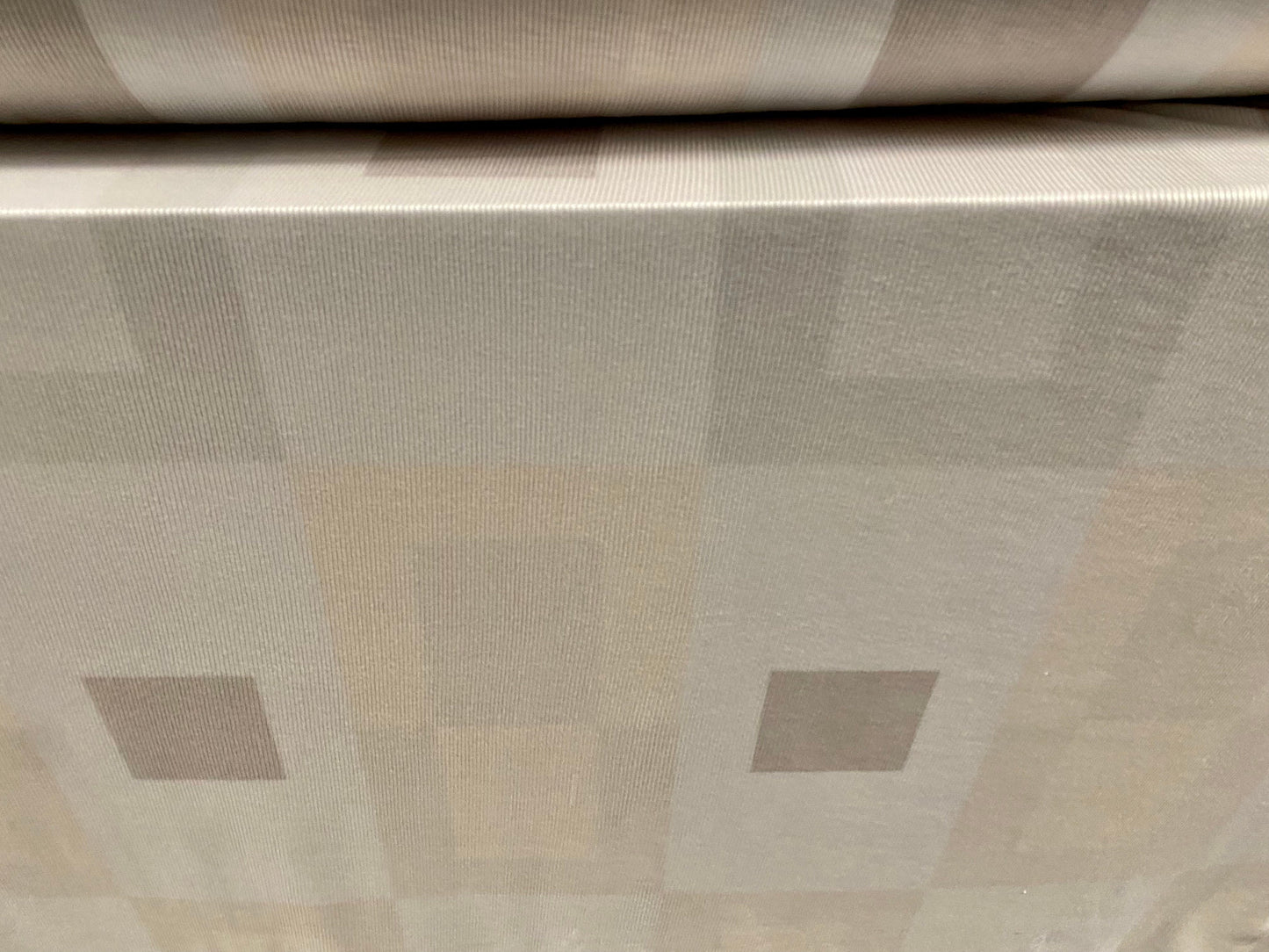 Spandex rib jersey fabric, per metre - pastel geometric shapes print - white grey stone