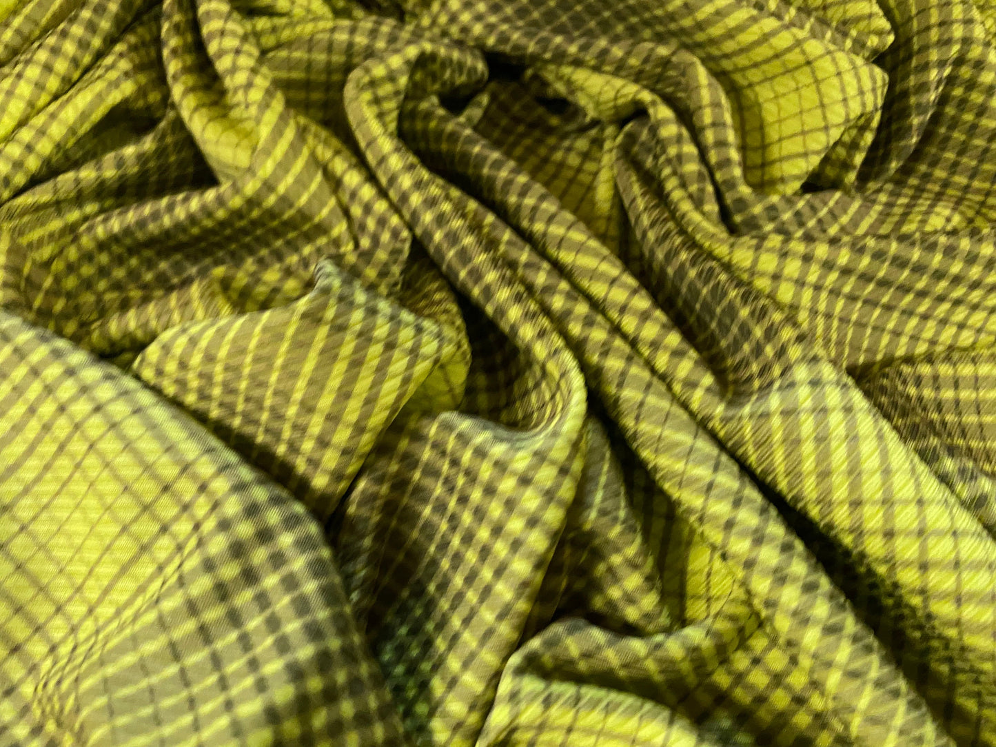 Spandex rib jersey fabric, per metre - geometric print - lime & grey