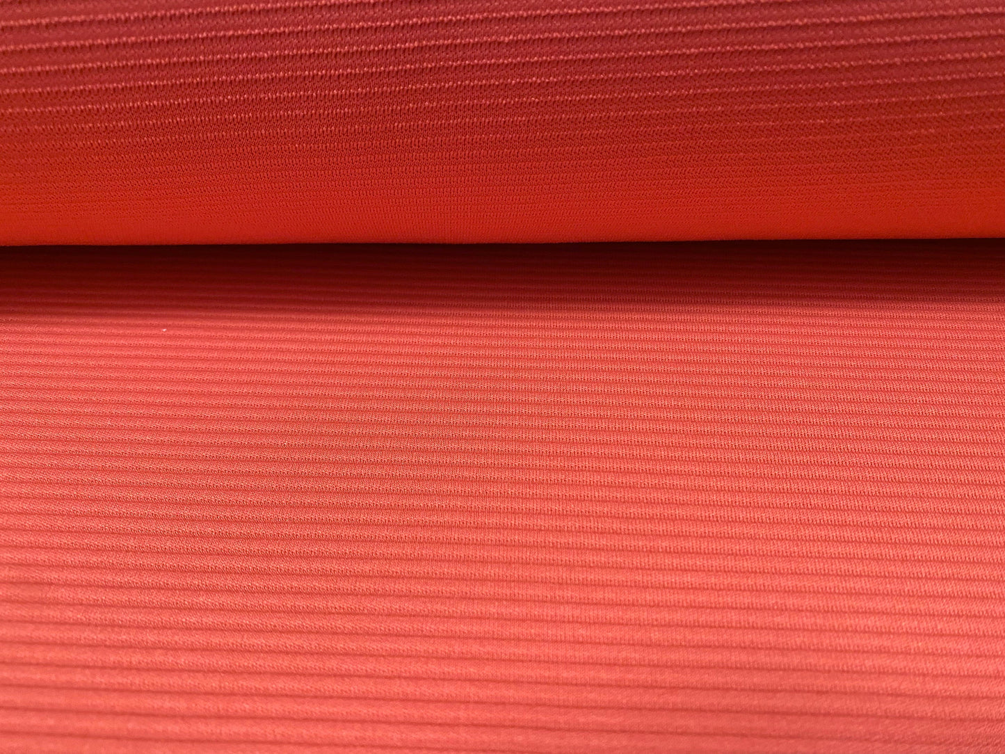 Ottoman rib Stretch jersey fabric , per metre - Coral