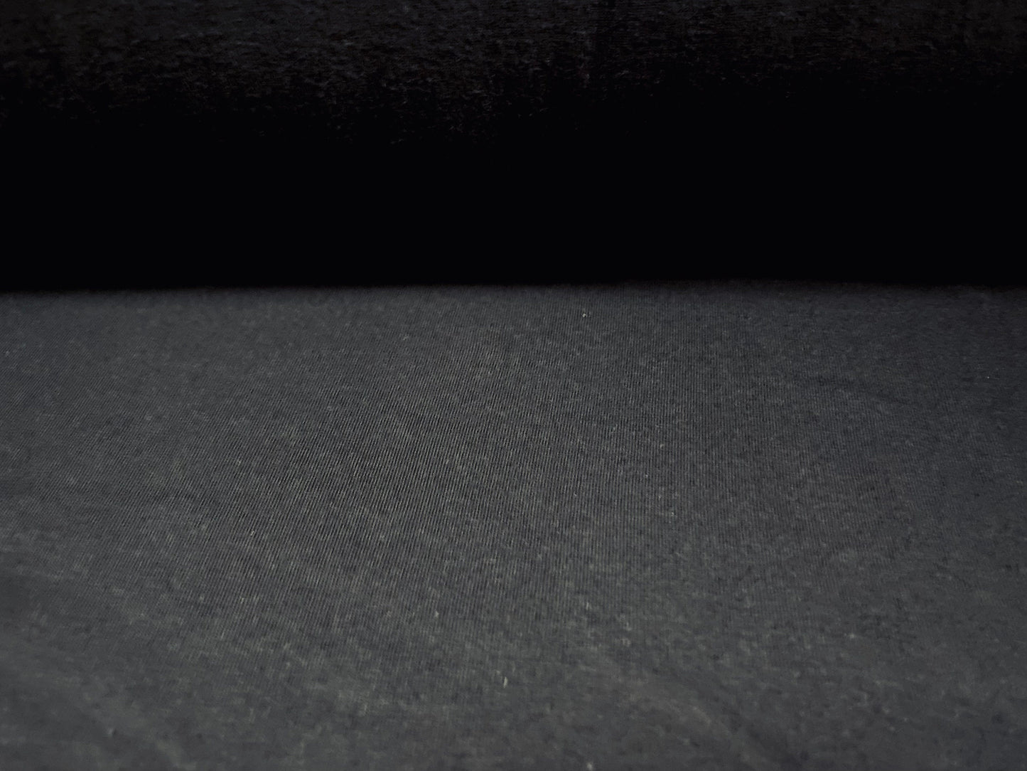 Cotton single jersey fabric, per metre - plain - black