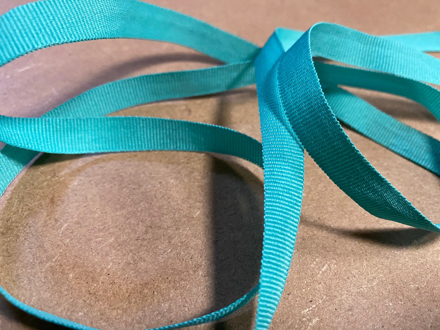 Menthol green polyester double sided 10mm ribbon