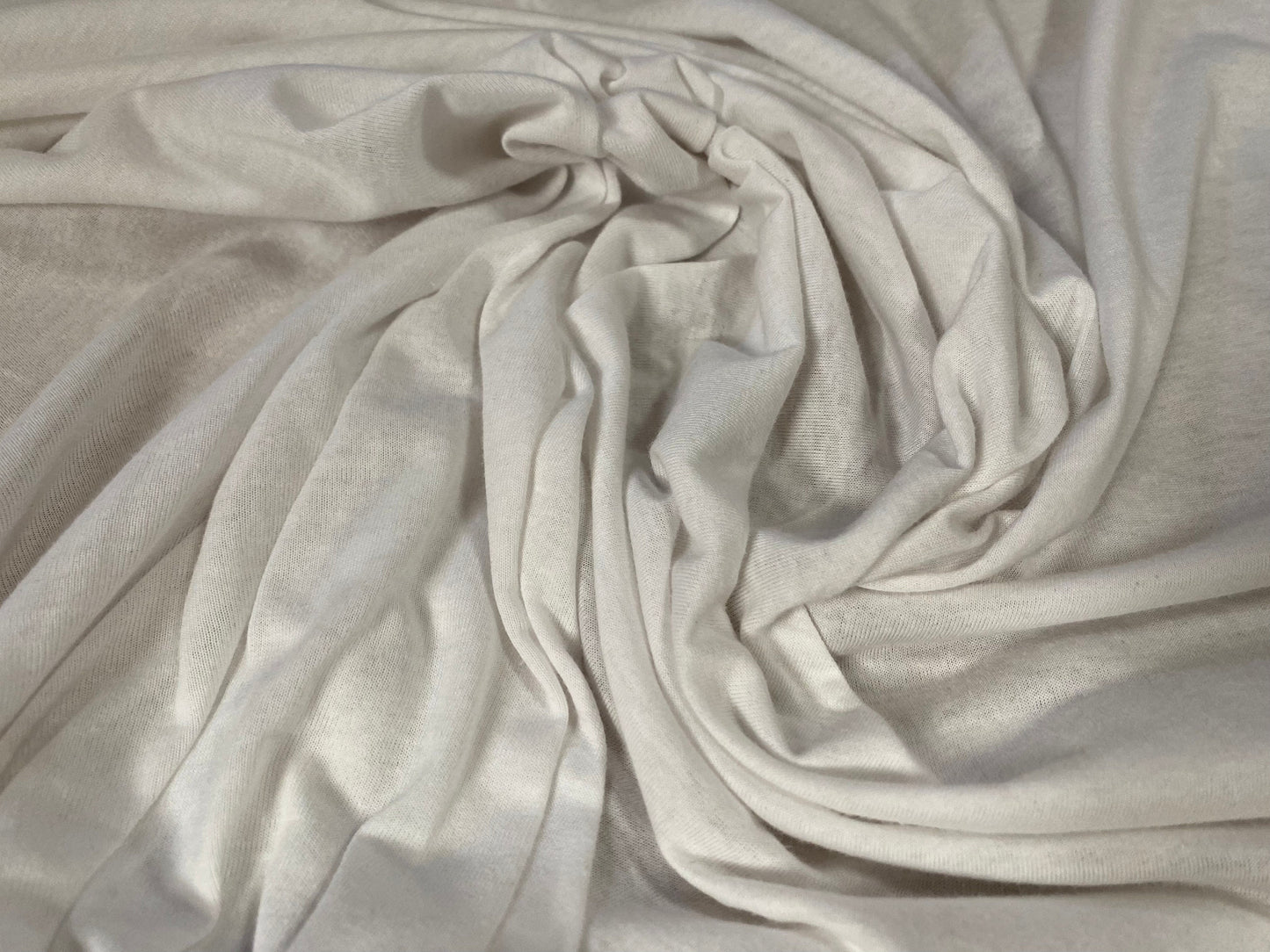 Viscose Single jersey t shirt fabric, per metre - ivory