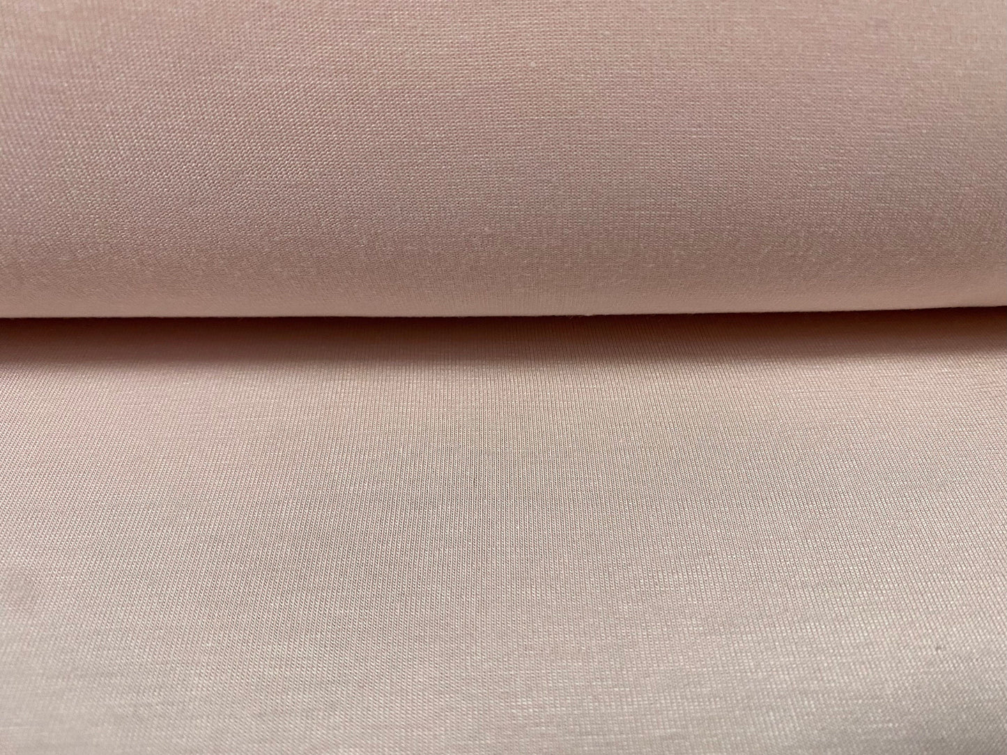 Viscose Elastane stretch single jersey fabric, per metre - 150 cms wide - plain - blush