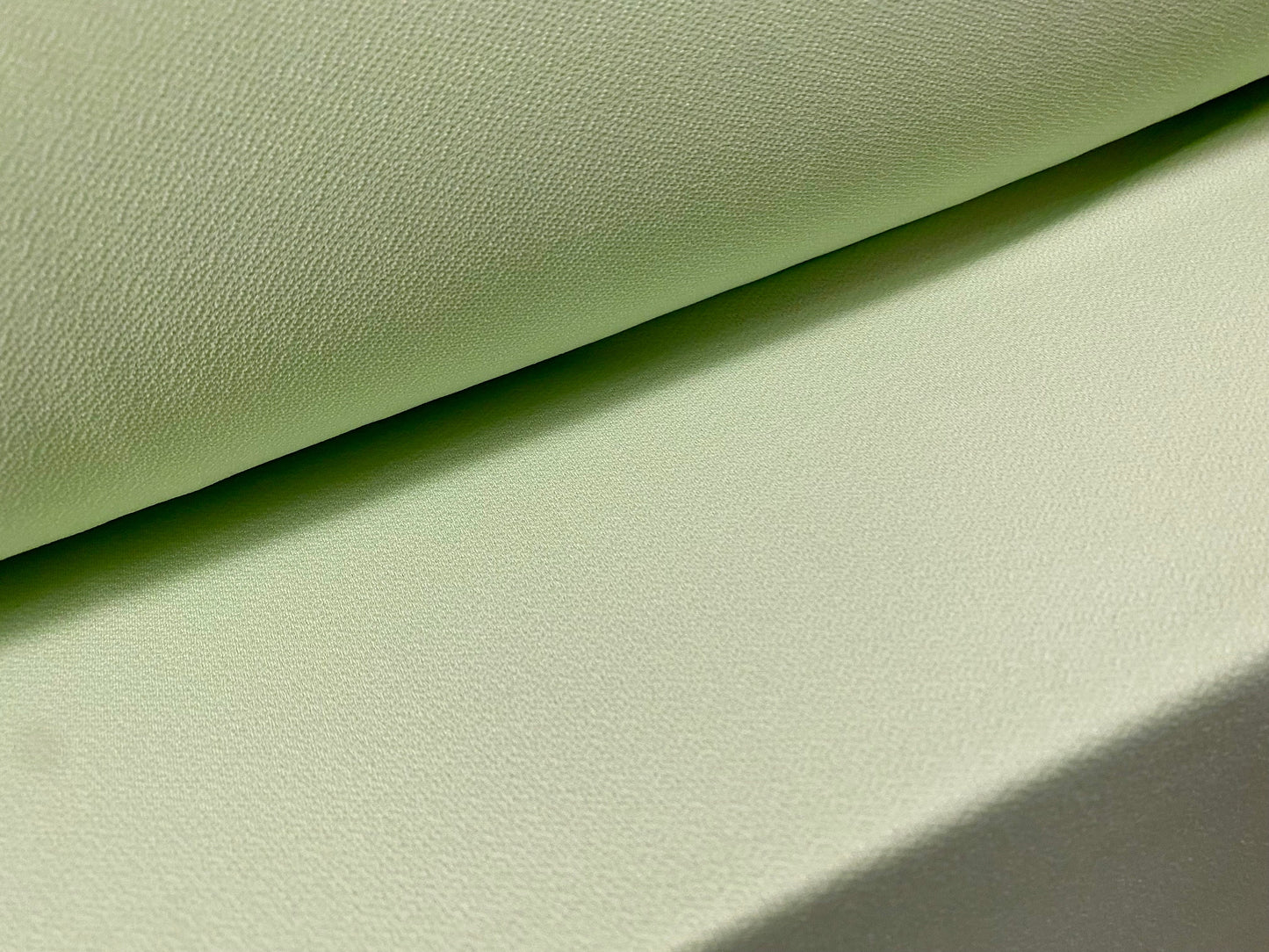 Textured crepe stretch spandex jersey fabric, per metre - plain - mint green