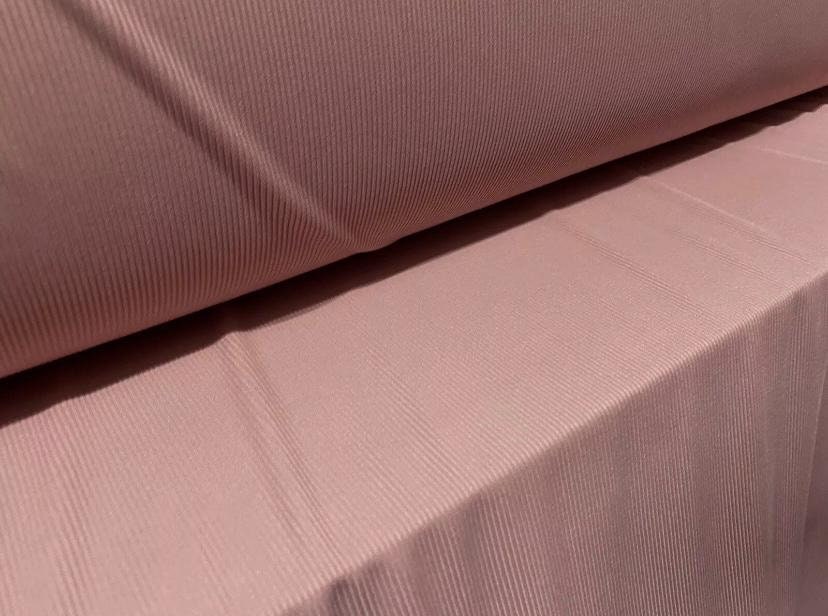 Fine rib spandex jersey body-con fabric, per metre - Rose pink