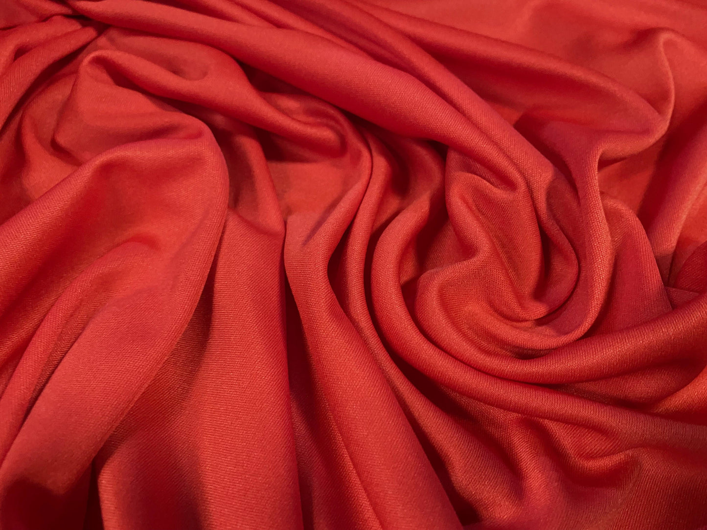 Single jersey polyester fabric - 60 inches wide - plain - vermillion
