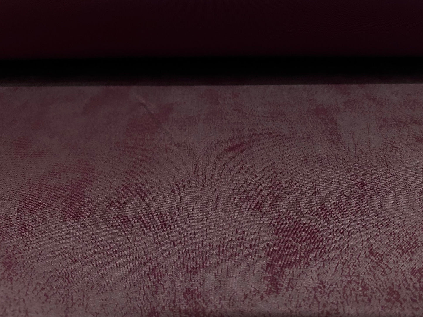 Neoprene style scuba stretch spandex jersey fabric, per metre - wine distressed metallic print
