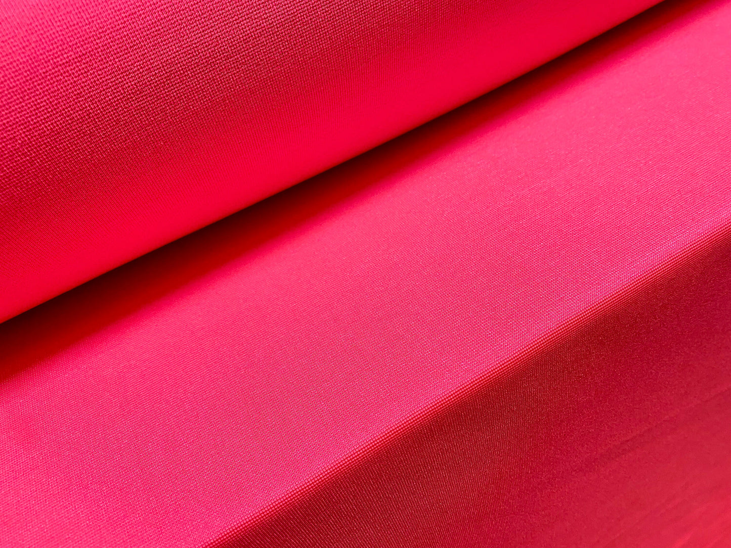 Double jersey stretch spandex fabric, per metre - plain - fluorescent pink