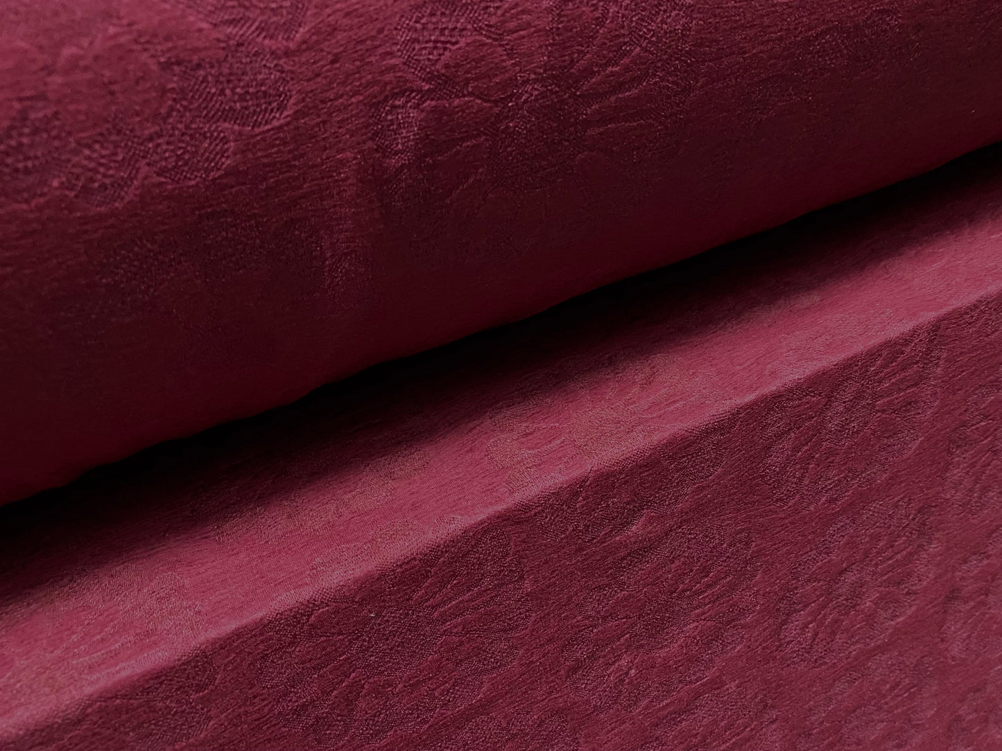 Stretch spandex Daisy jacquard lightweight jersey fabric, per metre - Berry