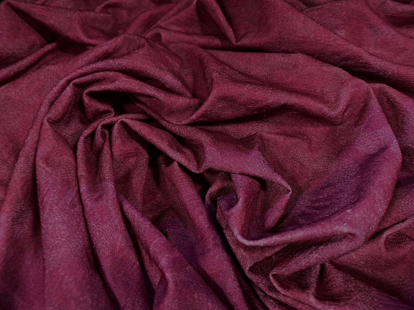 Stretch spandex Daisy jacquard lightweight jersey fabric, per metre - Berry