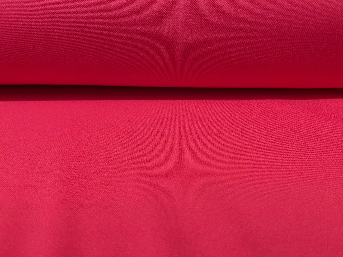 Scuba stretch spandex neoprene style double jersey fabric, per metre - plain - cerise pink