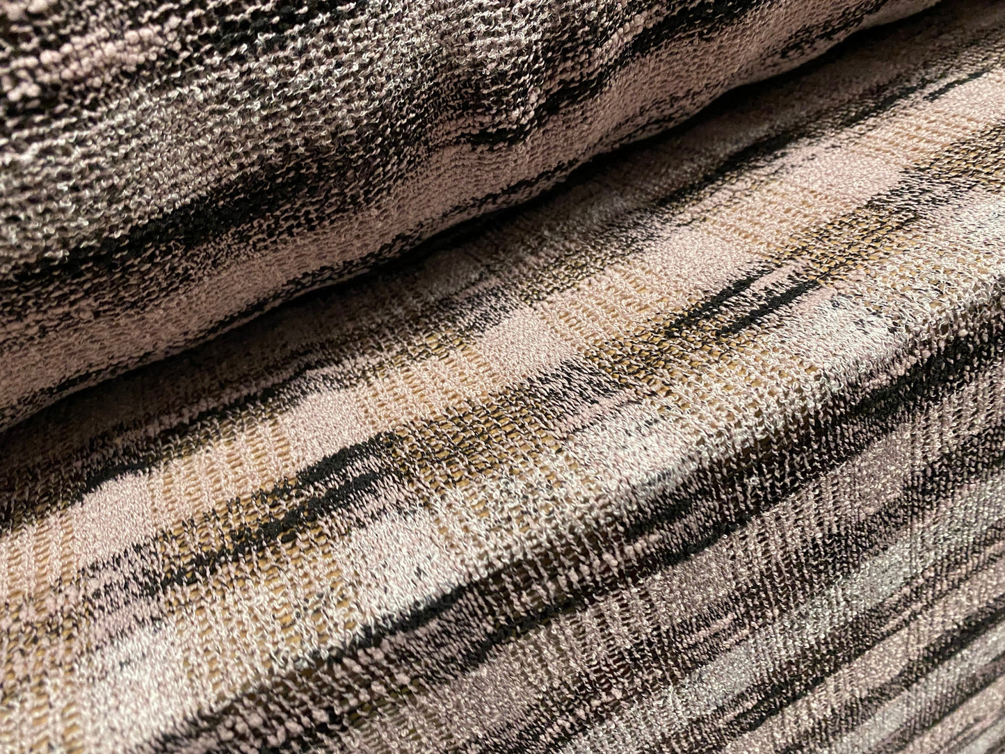 Melange knitwear crepe jersey fabric, per metre - pink