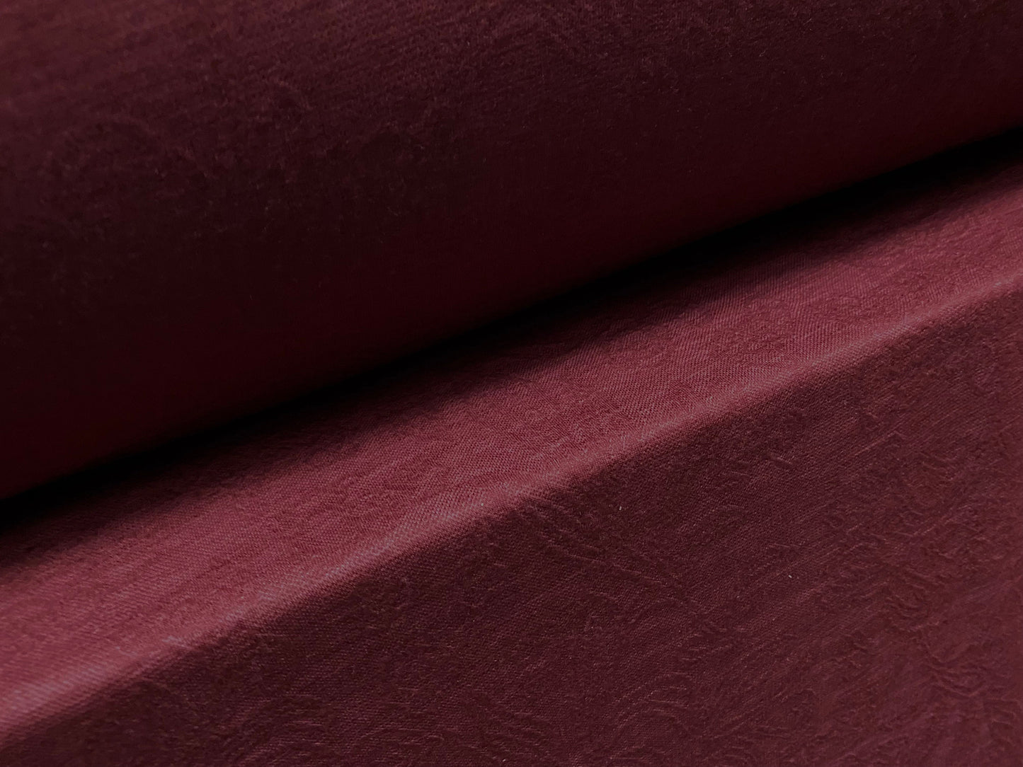 Stretch spandex leaf jacquard double jersey fabric, per metre - Wine
