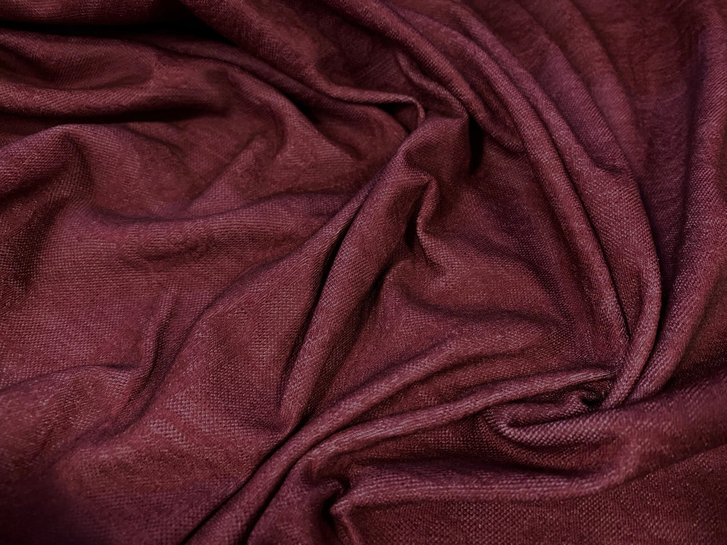 Stretch spandex leaf jacquard double jersey fabric, per metre - Wine