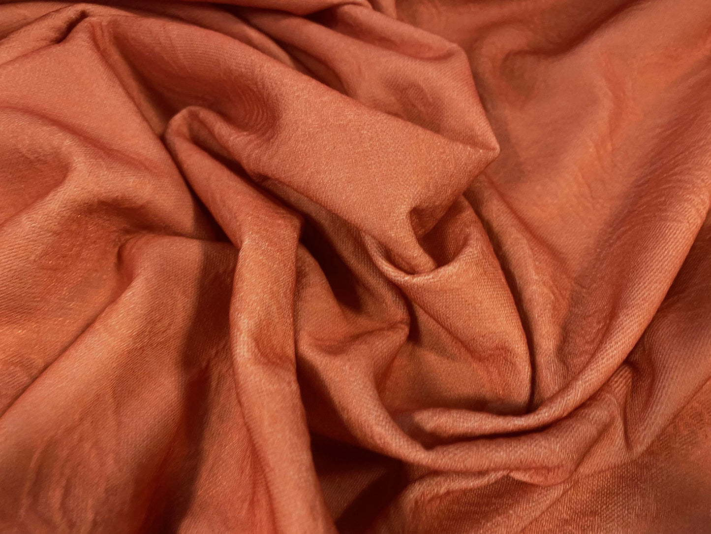 Stretch spandex leaf jacquard double jersey fabric, per metre - light Terracotta