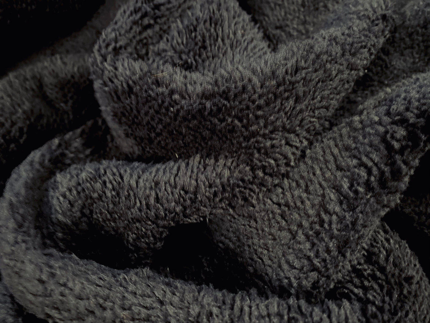 Heavyweight faux Fur lined tweed jacket coat fabric, per metre - check design - dark blue