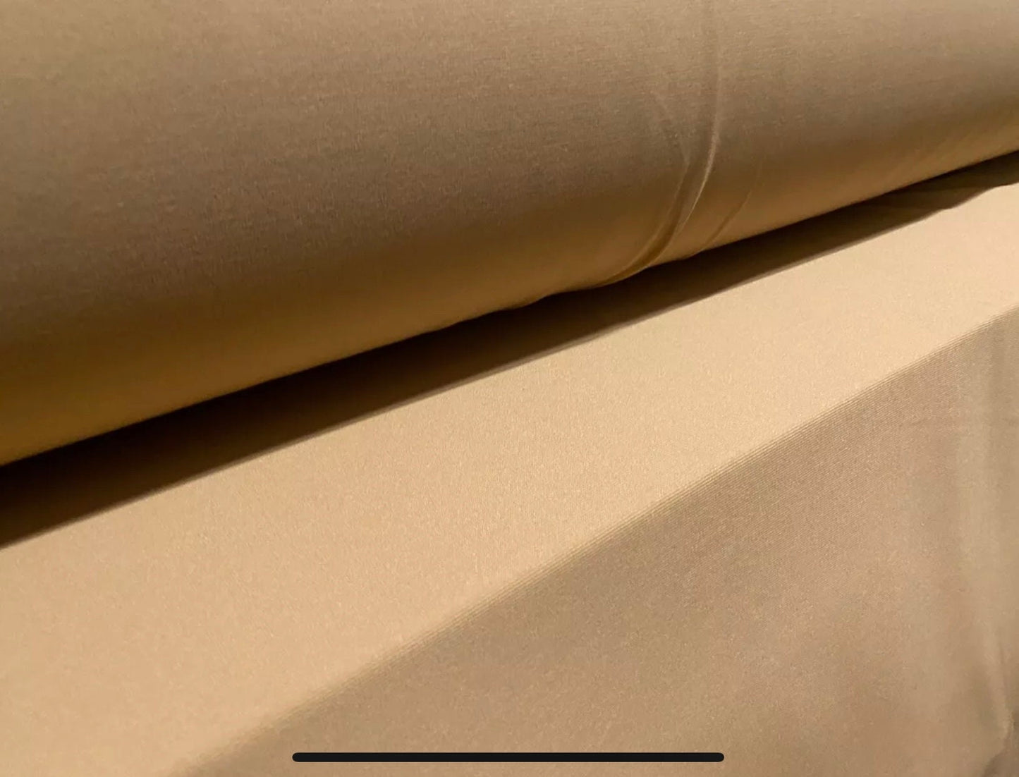 Fine Ottoman rib Stretch jersey fabric , per metre - biscuit