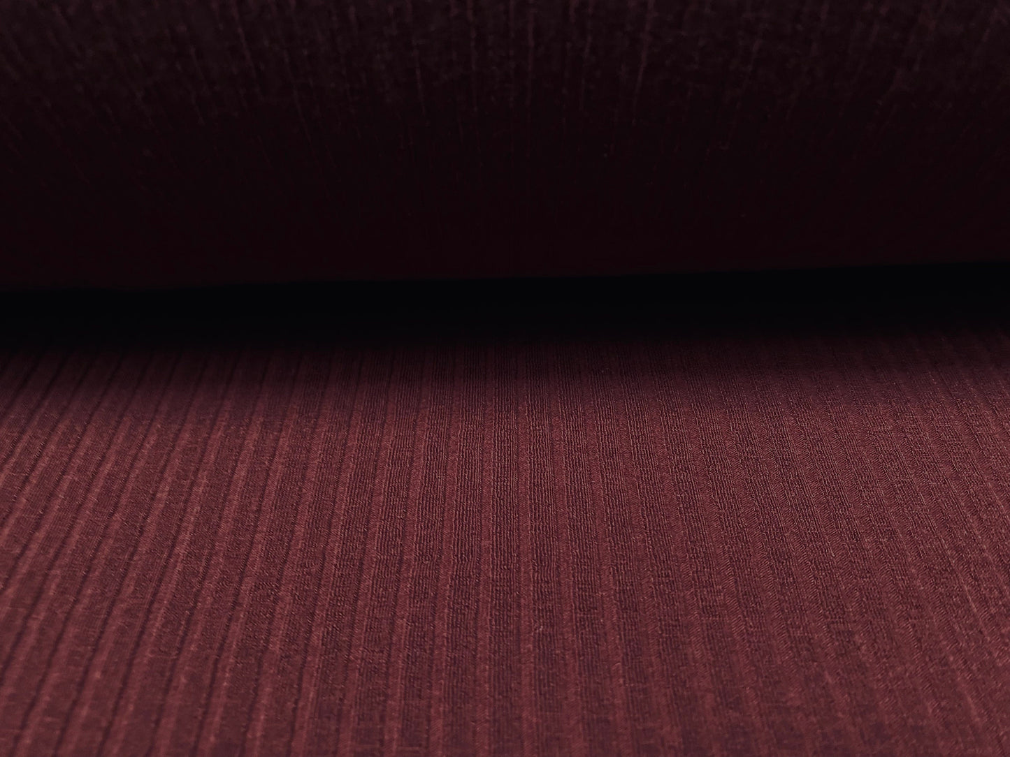 2x1 stretch ribbed jersey fabric, per metre - plain - burgundy