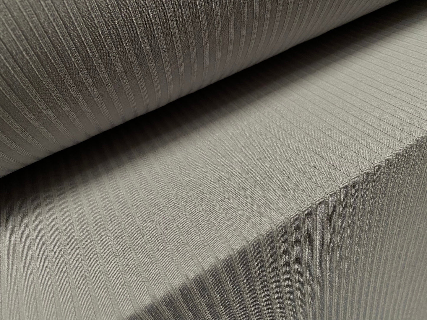 Recycled Stretch spandex rib jersey fabric, per metre - plain - grey