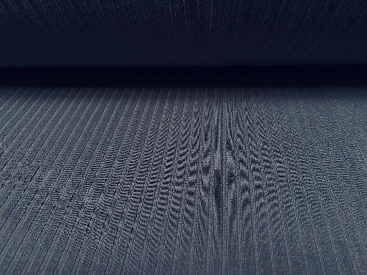 Recycled Stretch spandex rib jersey fabric, per metre - plain - blue