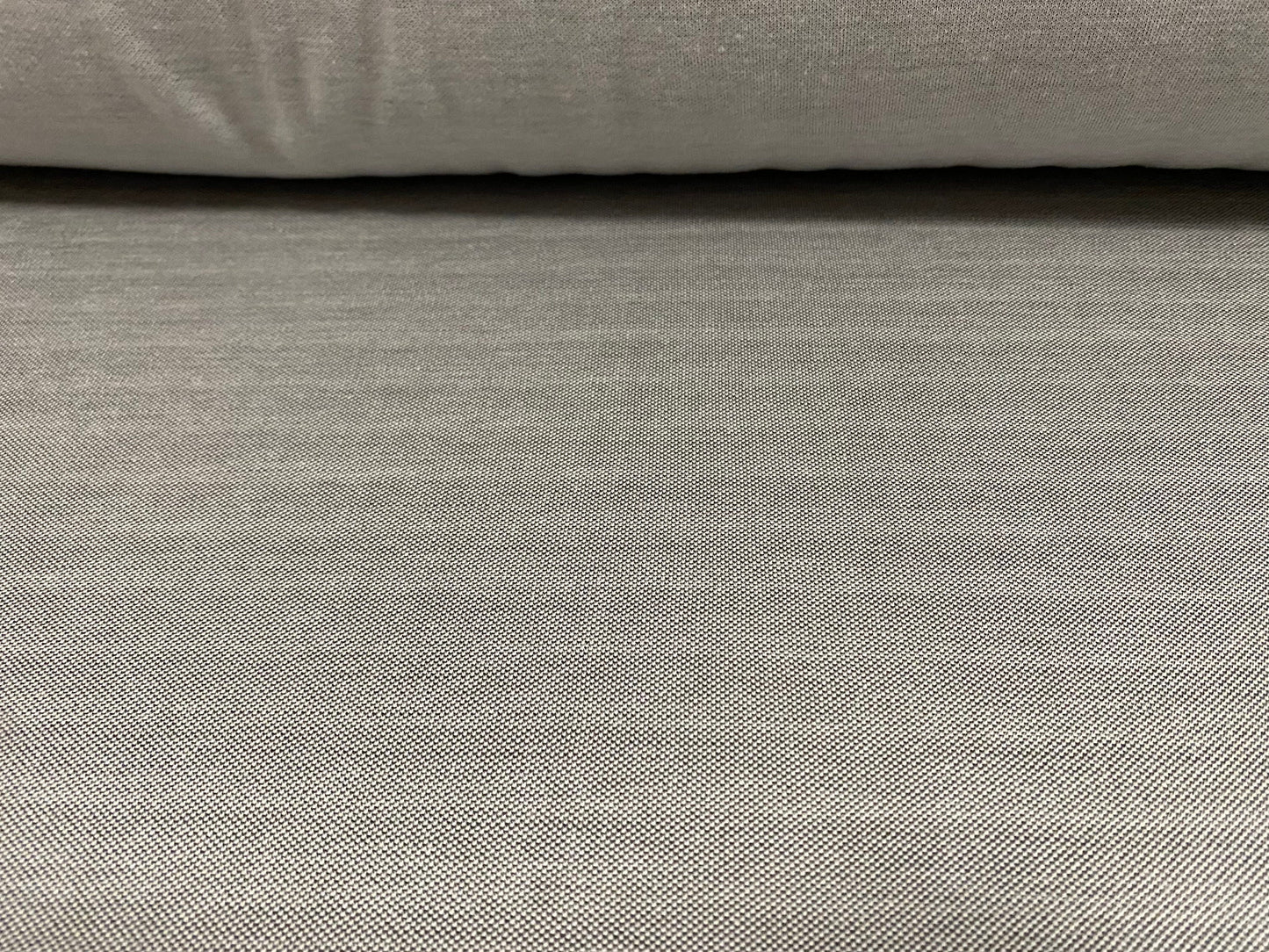 Double jersey stretch spandex fabric, per metre - subtle self stripe - grey