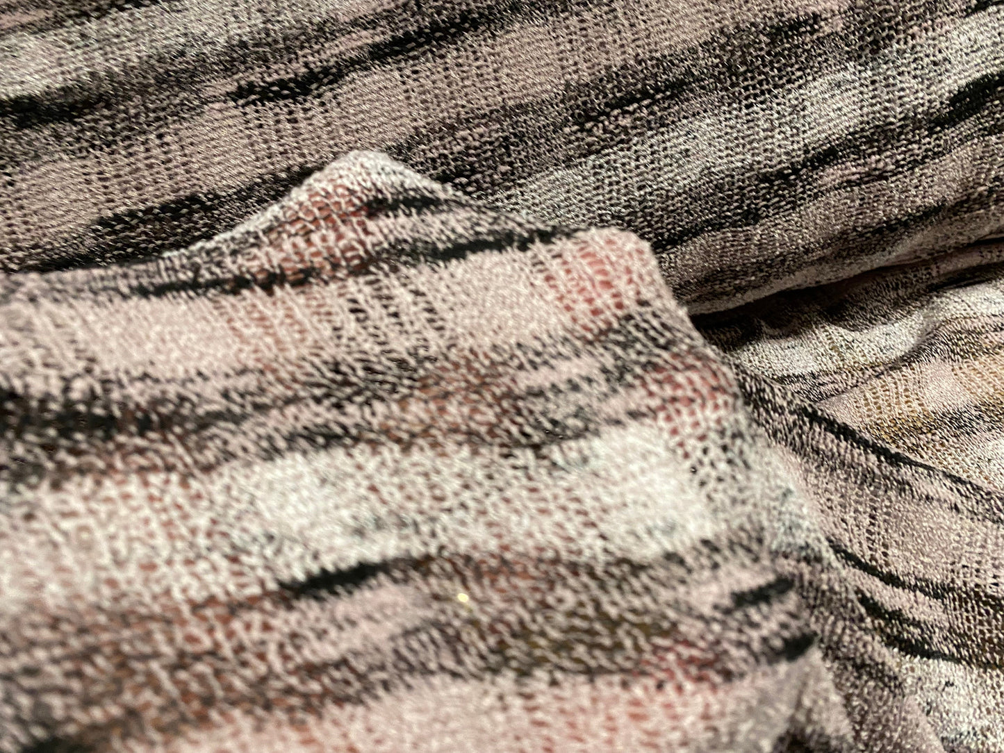 Melange knitwear crepe jersey fabric, per metre - pink