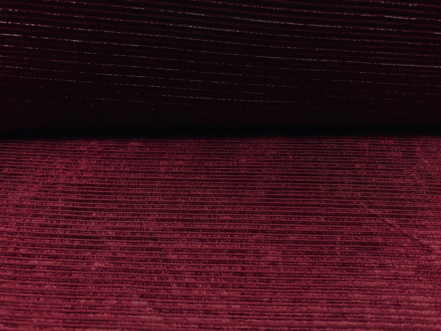 Velour jersey fabric with metallic lurex pinstripe, per metre - wine