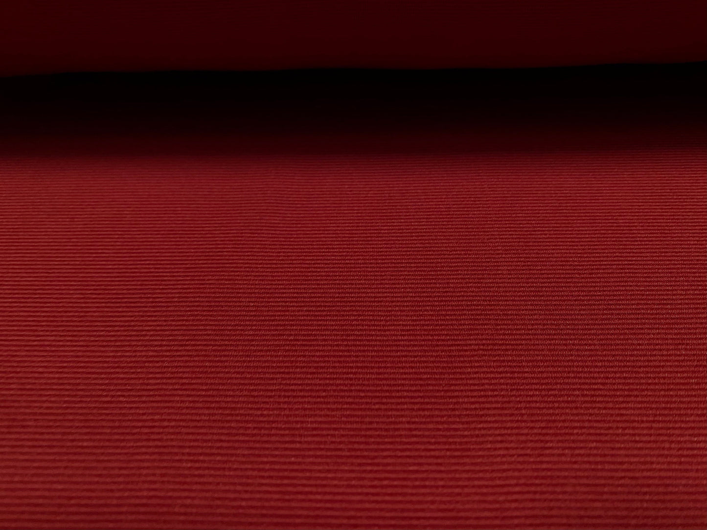 Fine Ottoman Jodhpur rib Stretch spandex jersey fabric , per metre - plain - winter red