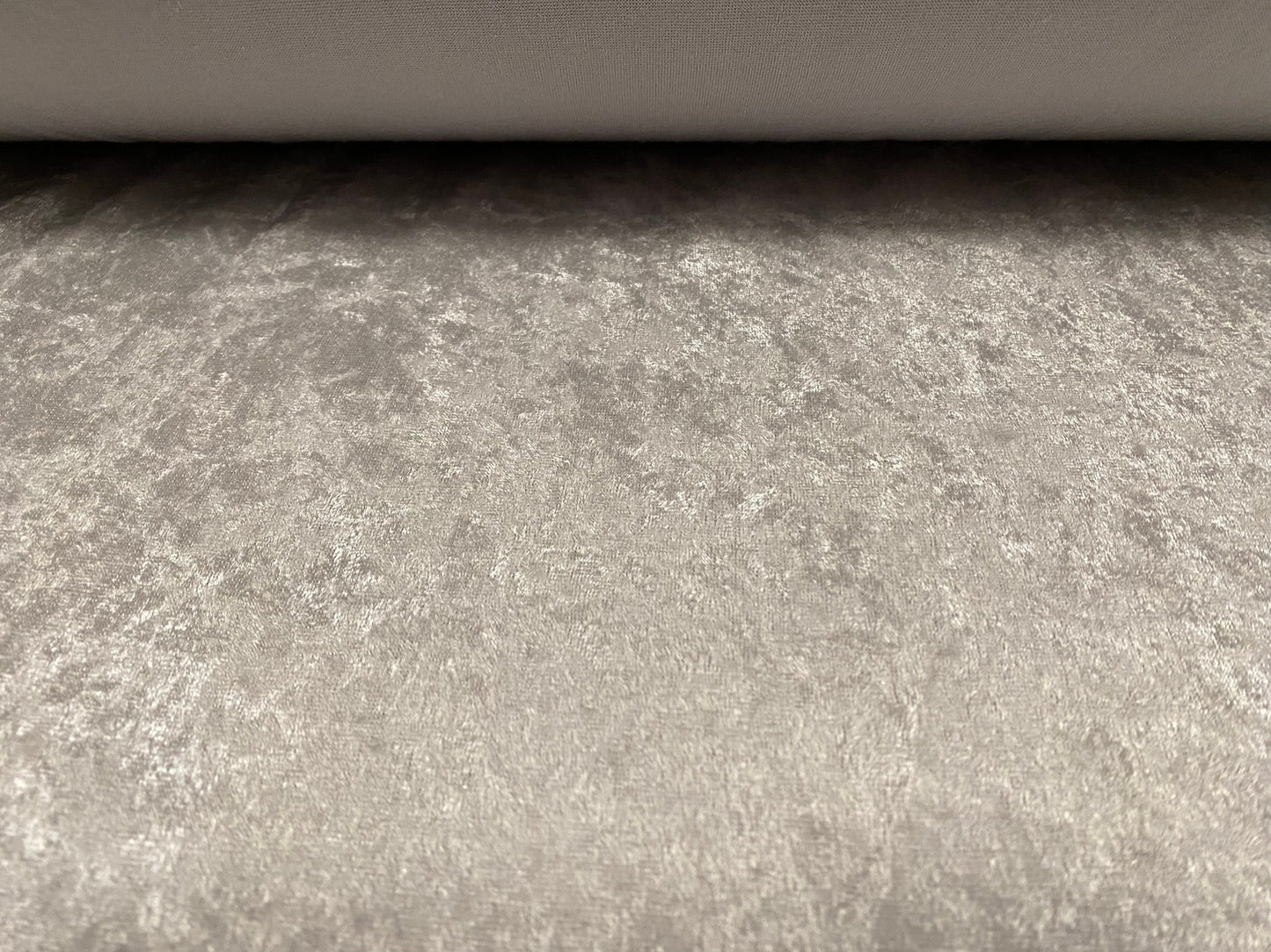 Panné velour velvet crushed dress fabric, per metre - plain - silver grey