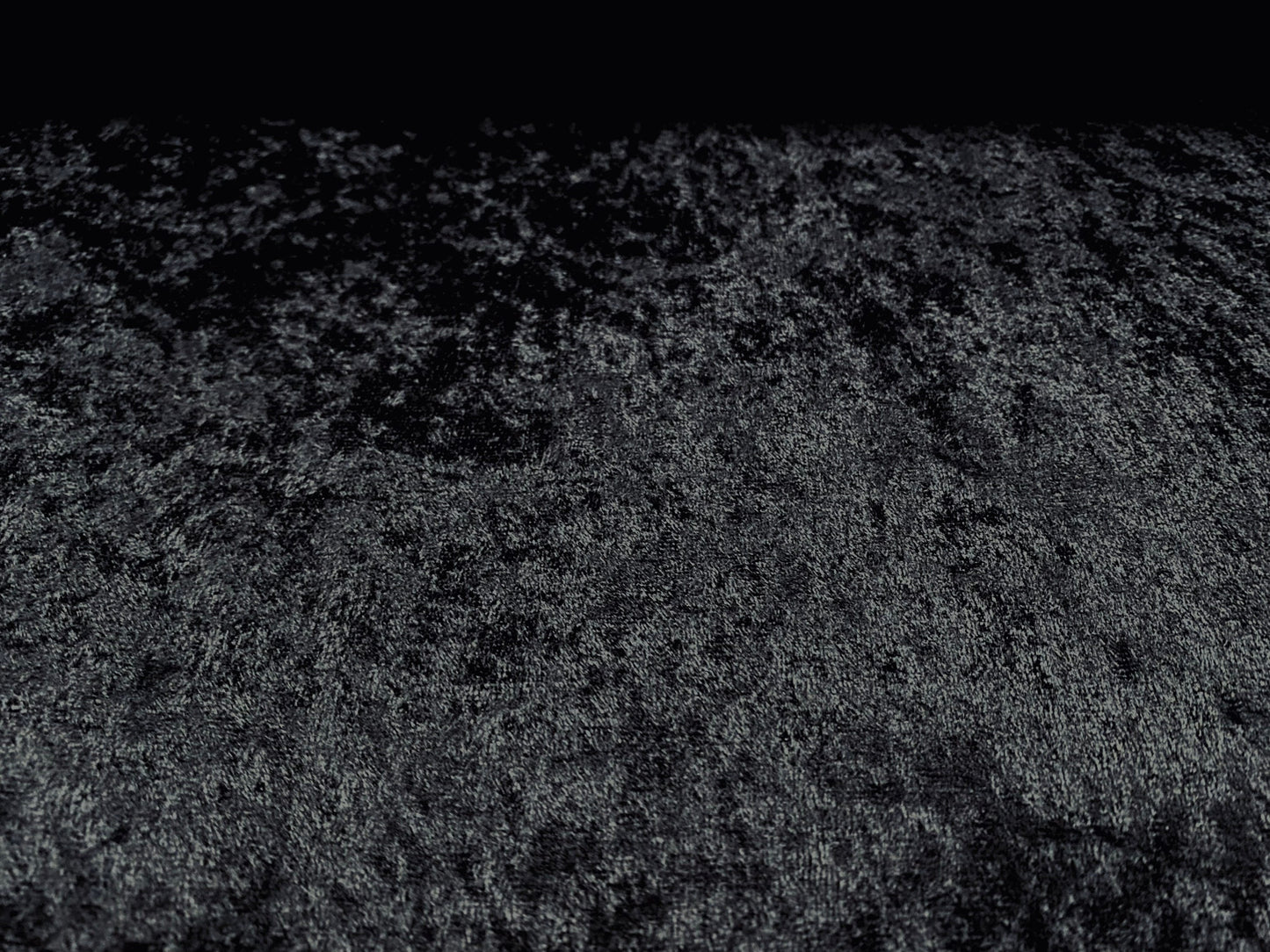 Panné velour velvet crushed dress fabric, per metre - plain - black