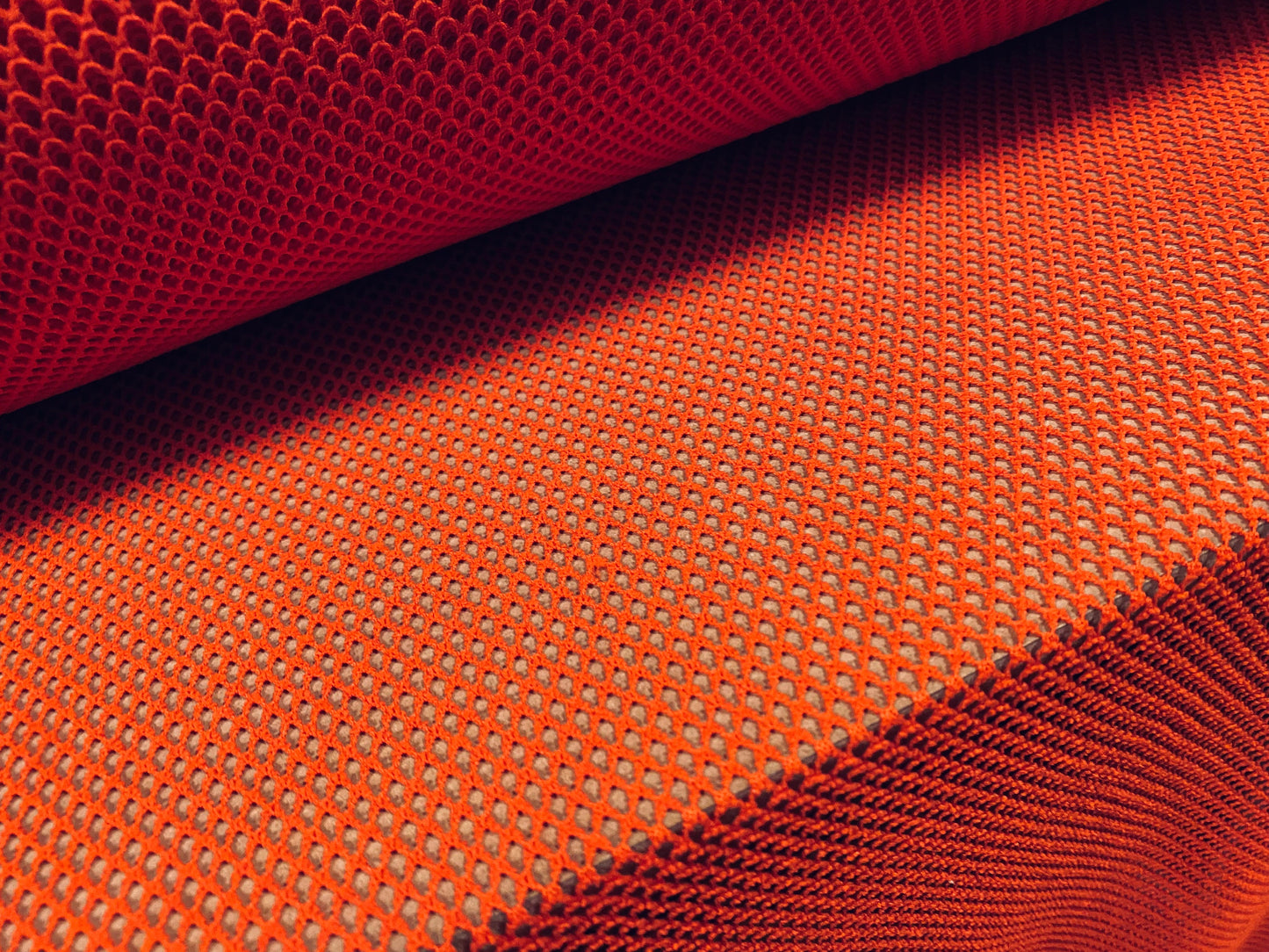 Fishnet mesh net jersey fabric, per metre - plain - Orange