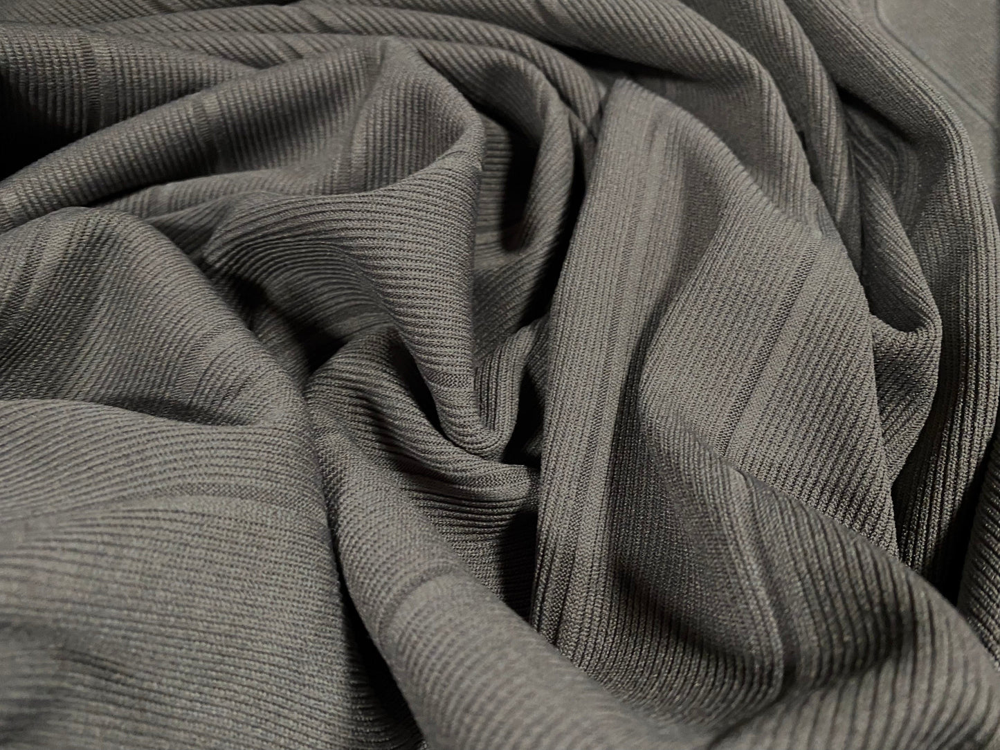 Bandage rib stretch spandex bodycon jersey fabric, per metre - grey