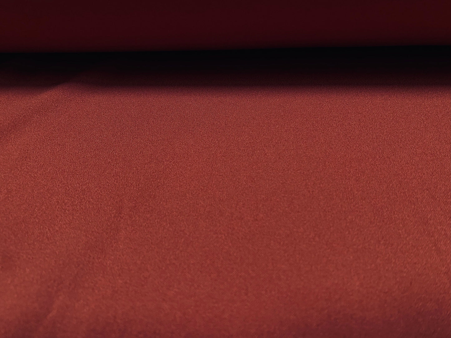Scuba crepe spandex double jersey fabric, per metre - plain - terracotta