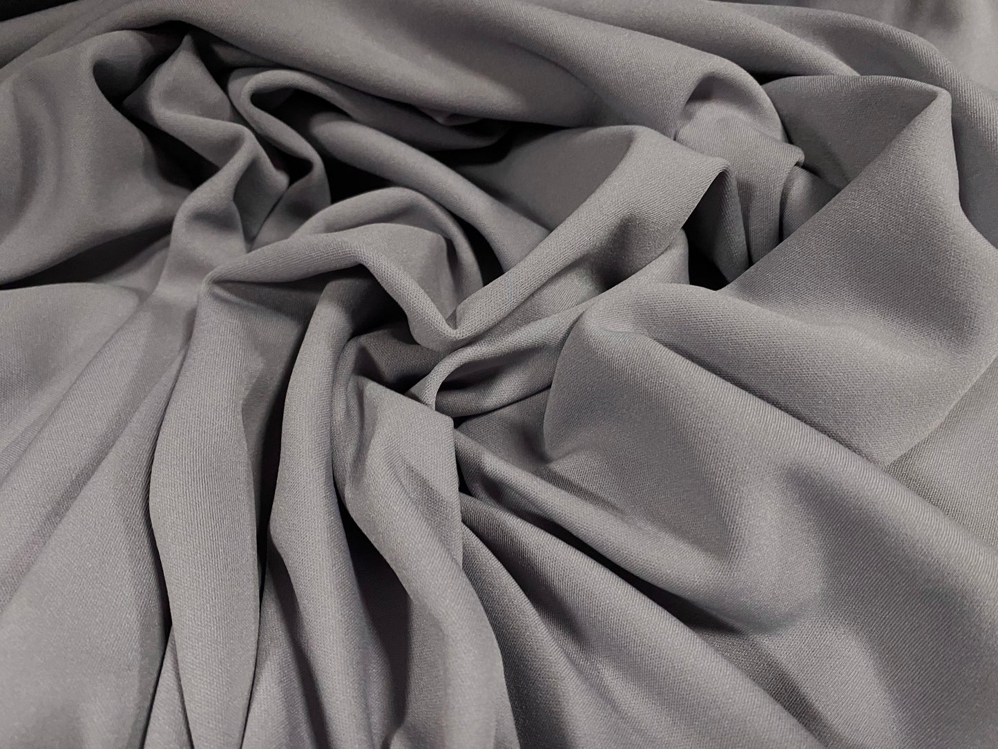 Scuba stretch spandex double jersey fabric, per metre - plain - lilac grey