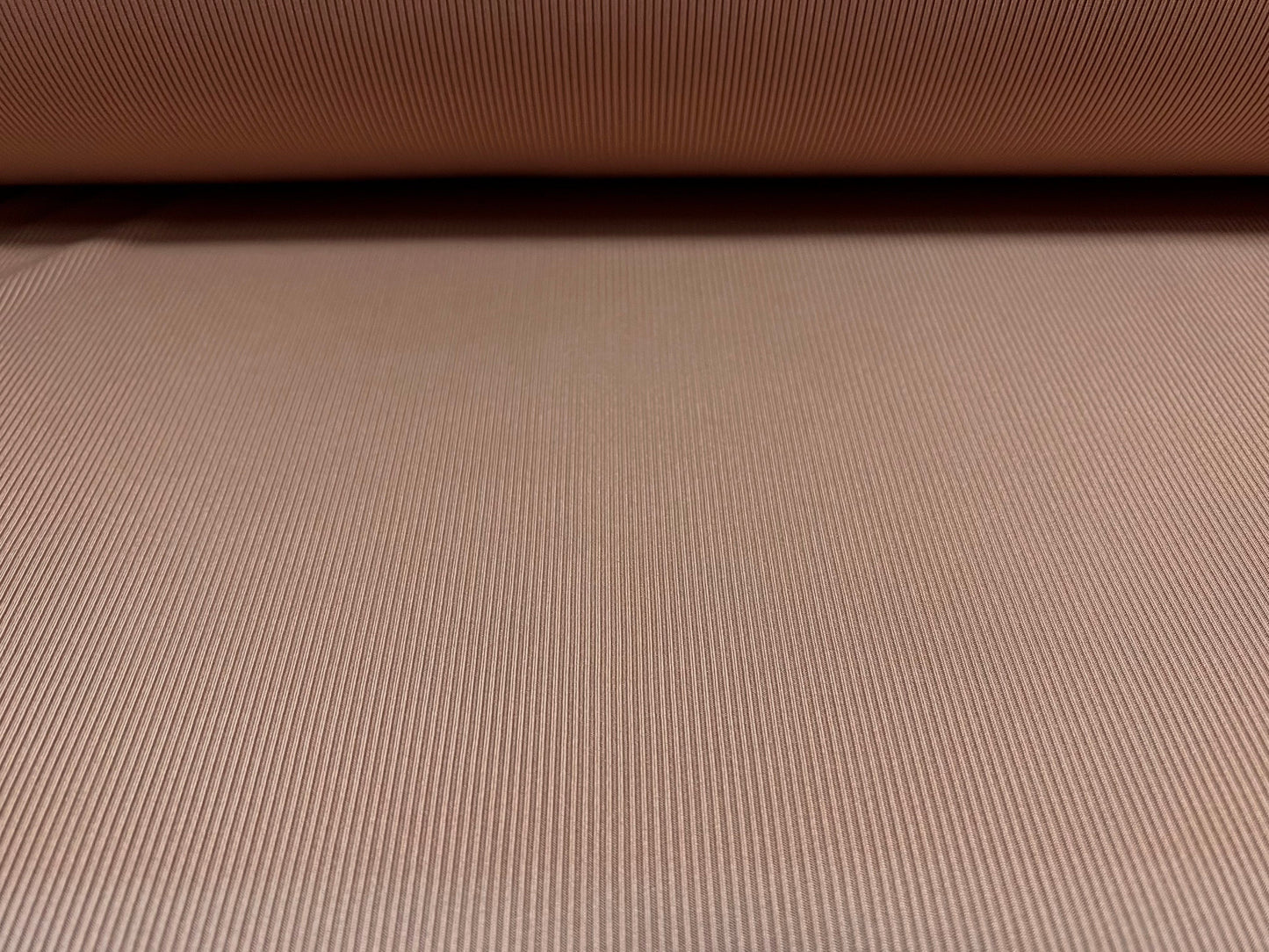 Stretch spandex fine rib jersey knit dress fabric, per metre - plain - Nude