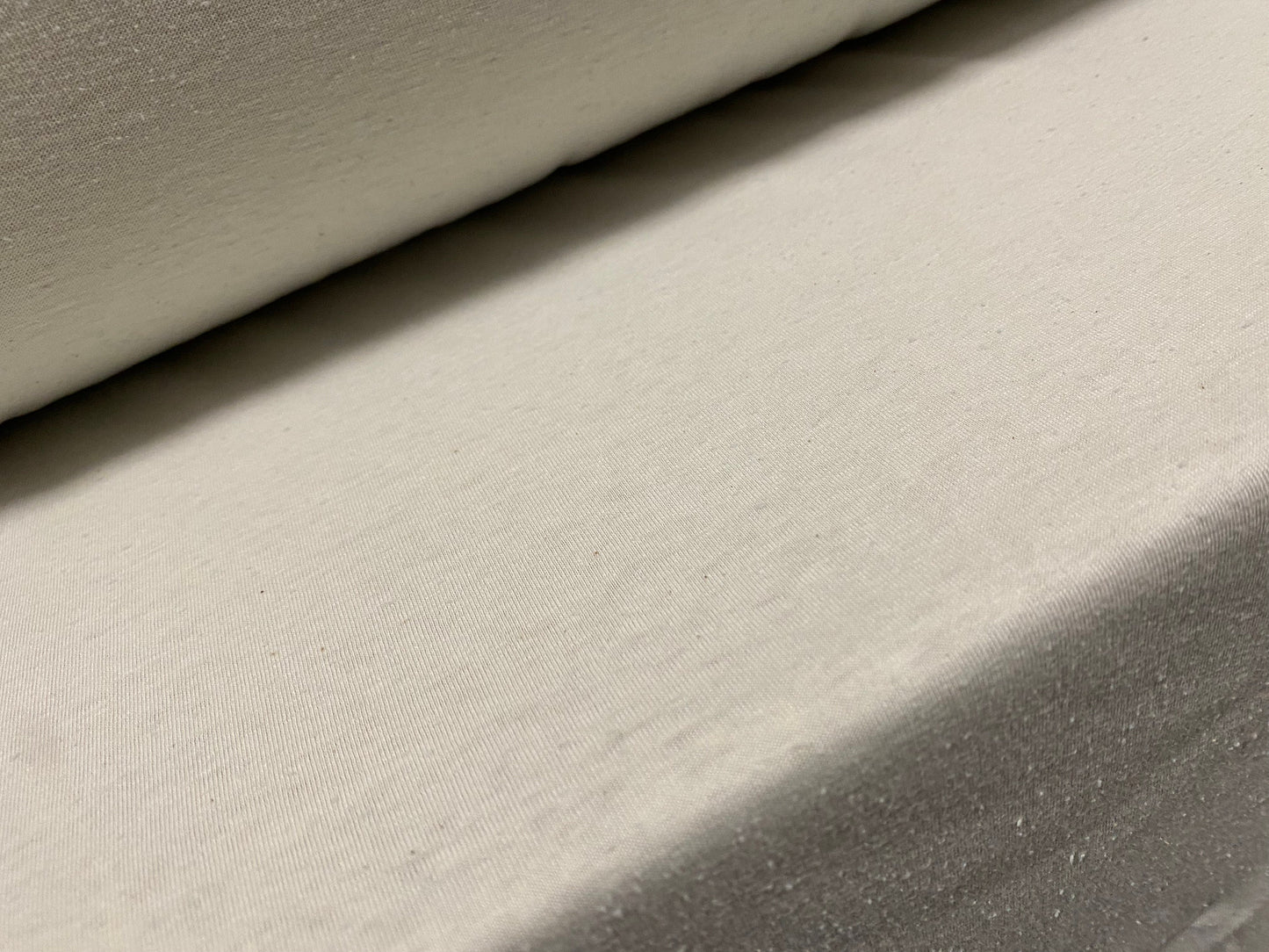 Slubbed cotton single jersey fabric, per metre - plain - washed out grey