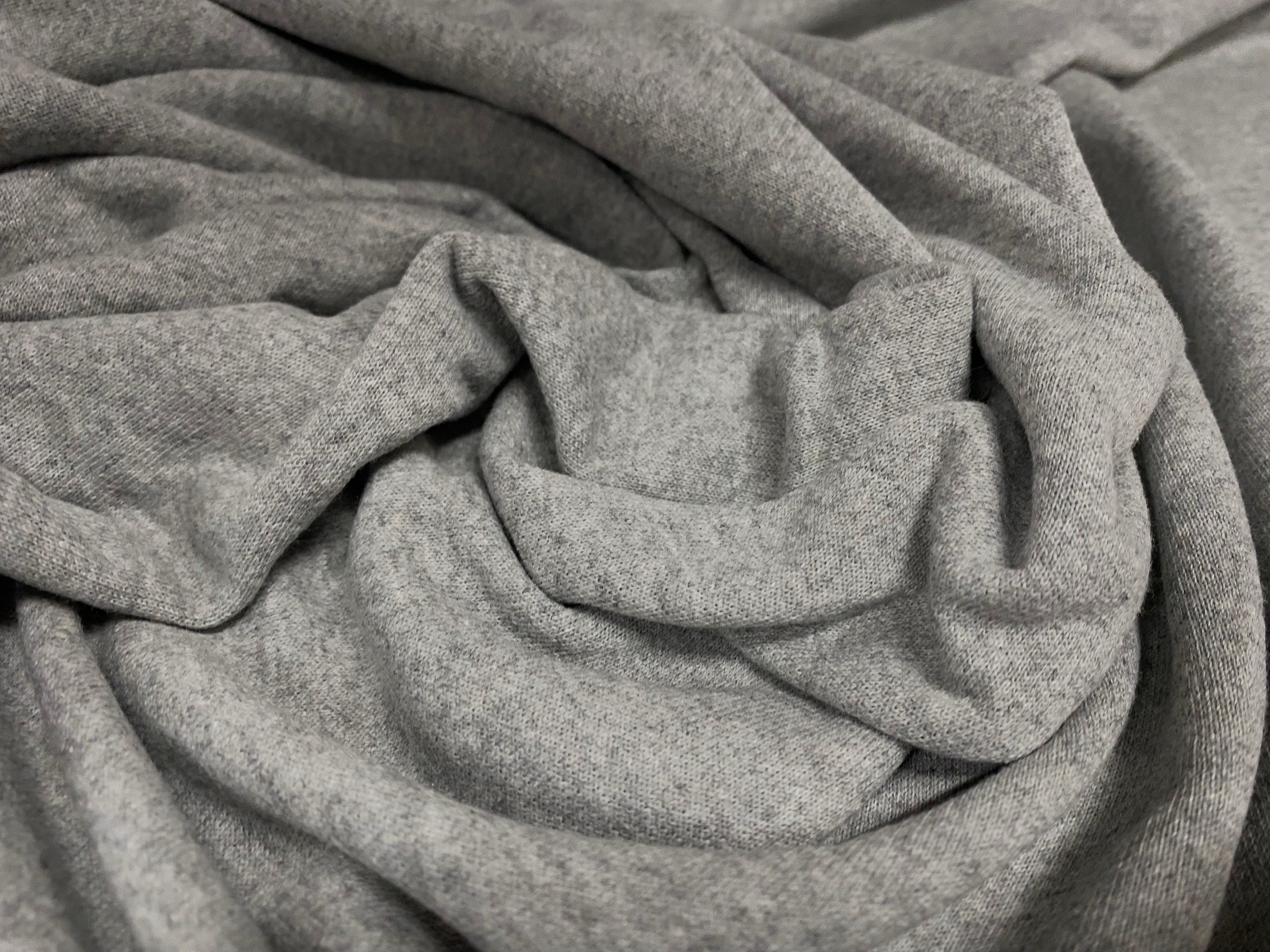 French Terry loopback sweatshirt fabric, per metre - grey marl