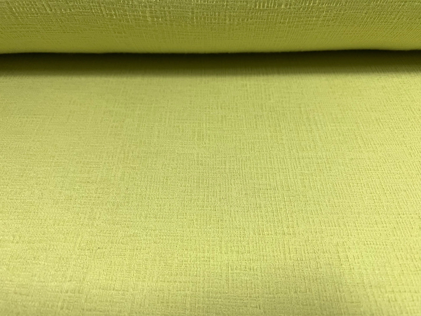 Strawcloth textured double jersey stretch spandex fabric, per metre - plain - green