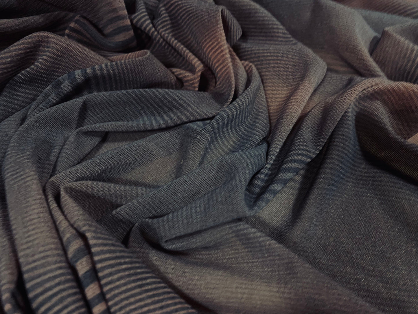 Helenca mesh net fabric, sheer, per metre - psychedelic pulse print - grape & dusky pink