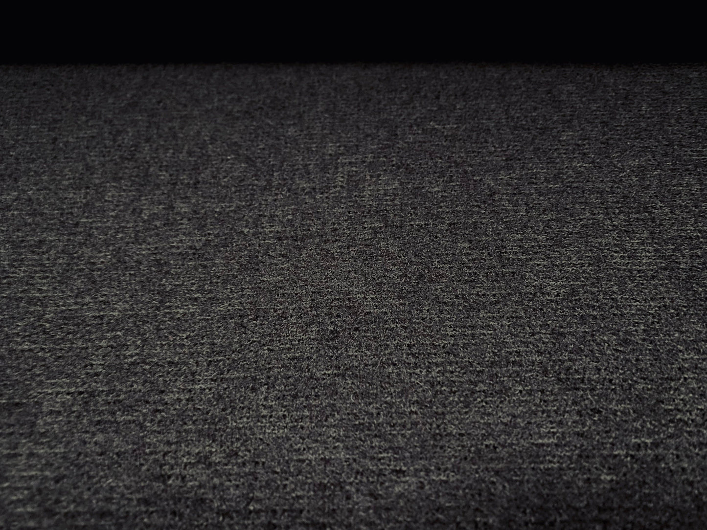 Wool blend heavyweight woven fabric, per metre - plain - black