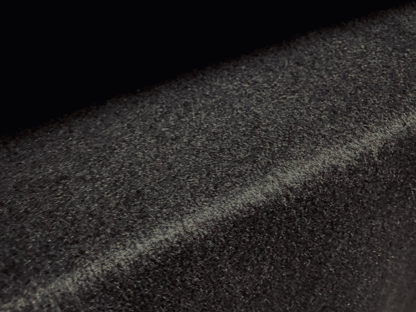 Wool blend heavyweight bearskin fur coat jacket fabric, per metre - Plain - black