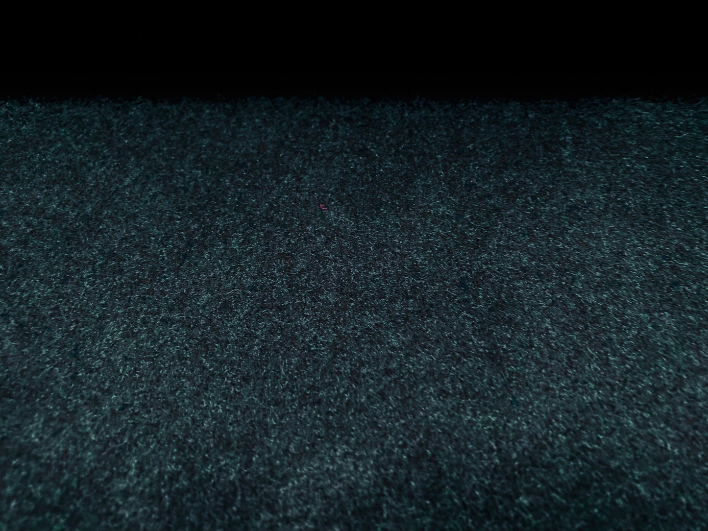 Wool blend heavyweight bearskin fur coat jacket fabric, per metre - Plain - Petrol blue