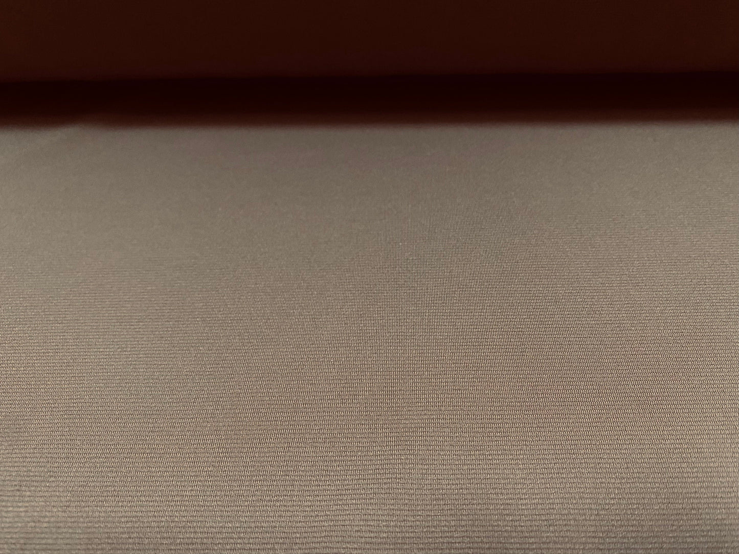 Fine Ottoman Jodhpur rib Stretch spandex jersey fabric , per metre - plain - tan brown