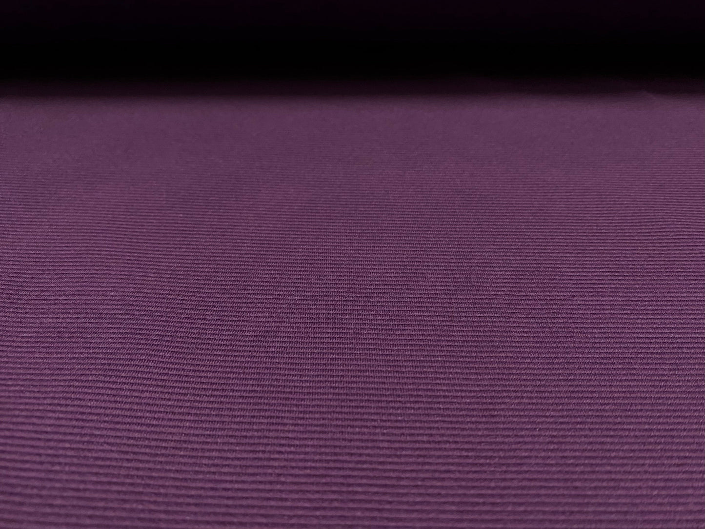 Fine Ottoman Jodhpur rib Stretch spandex jersey fabric , per metre - plain - purple