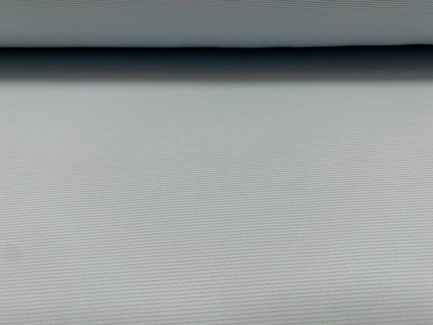 Fine Ottoman Jodhpur rib Stretch spandex jersey fabric , per metre - plain - baby blue