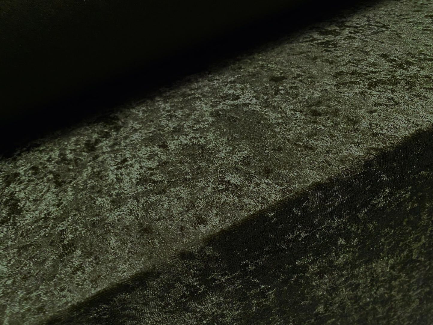Panné velour velvet crushed dress fabric, per metre - plain - khaki green