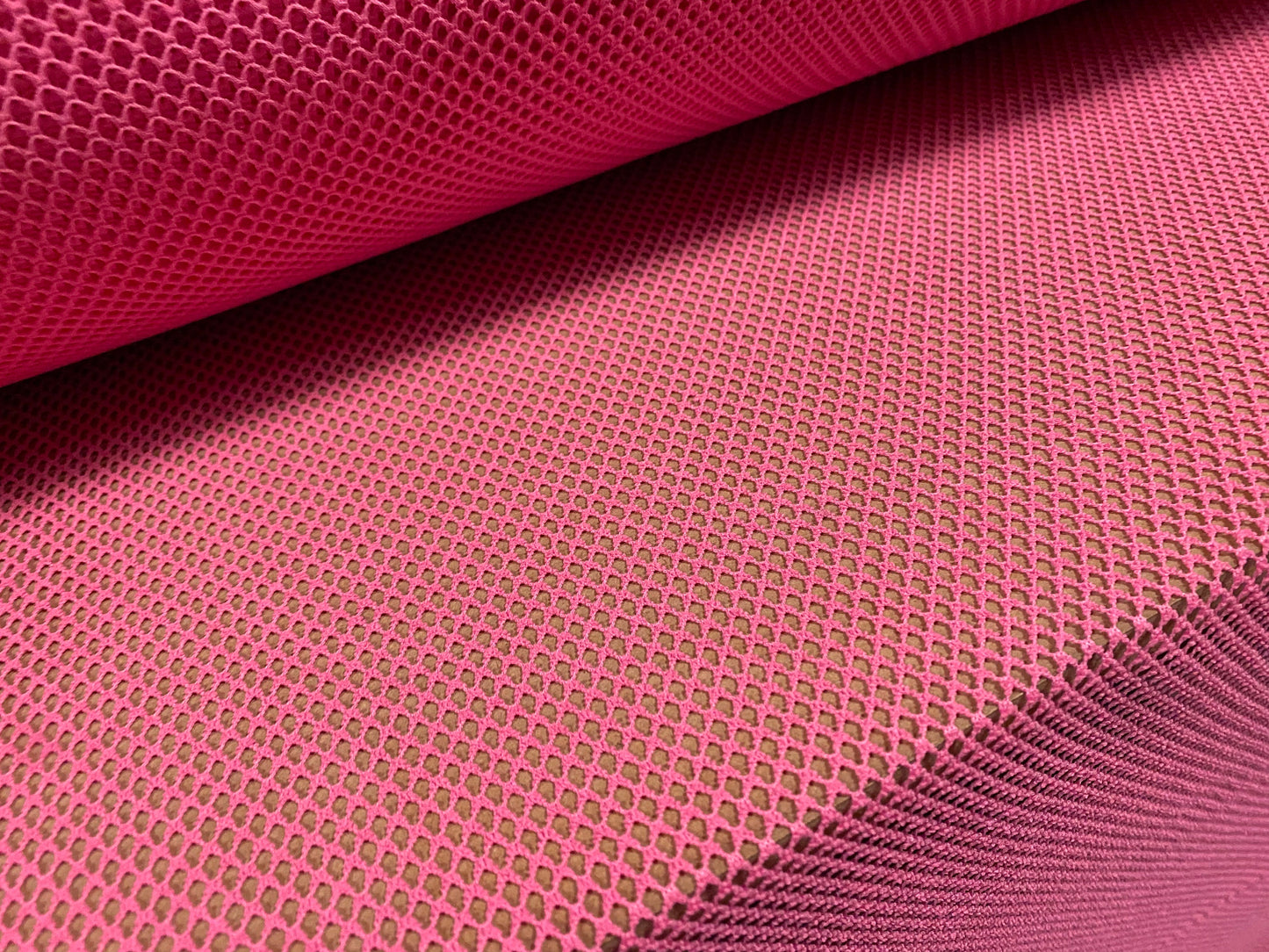 Fishnet mesh net jersey fabric, per metre - plain - pink