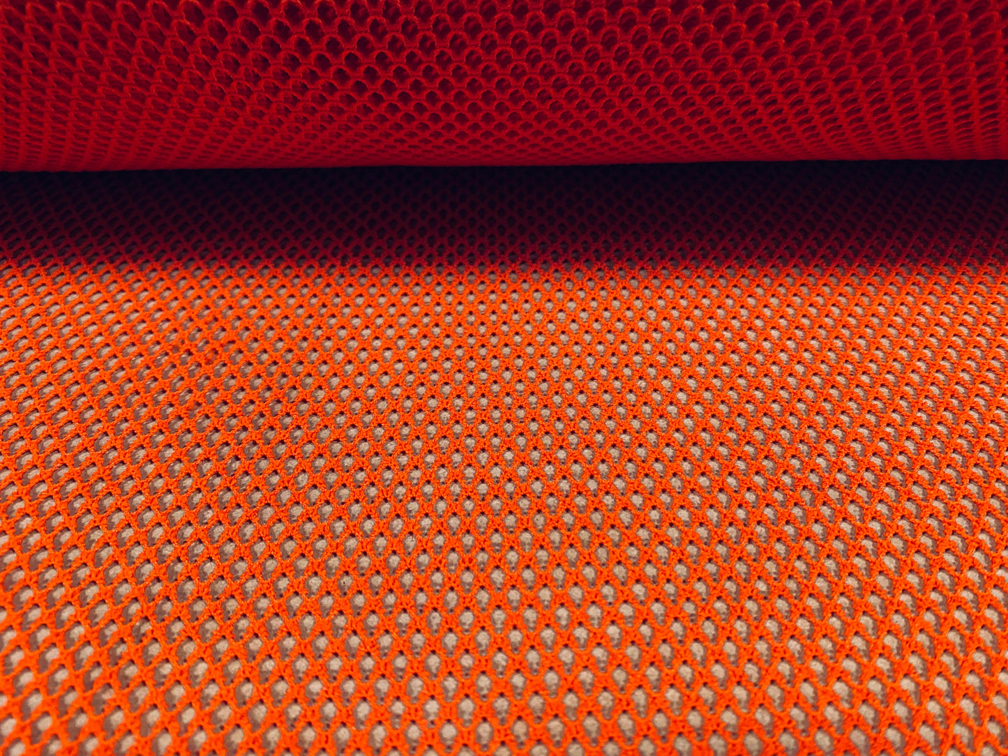 Fishnet mesh net jersey fabric, per metre - plain - Orange