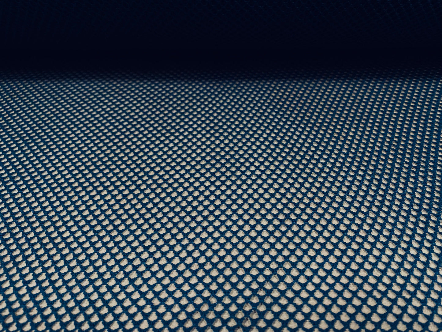 Fishnet mesh net jersey fabric, per metre - plain - teal